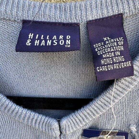 Hillard & Hanson Womens Embroidered Floral Design Beaded Cardigan Sweater New XL - Picture 2 of 10